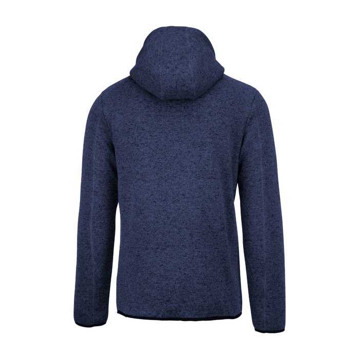 Vue de dos du Veste à capuche chinée homme Navy Melange – PROACT®