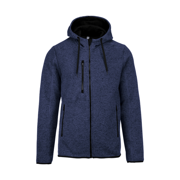Veste à capuche chinée homme Navy Melange – PROACT®
