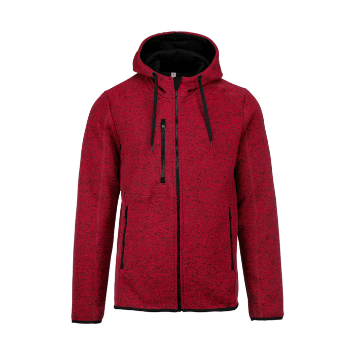 Veste à capuche chinée homme rouge – PROACT®