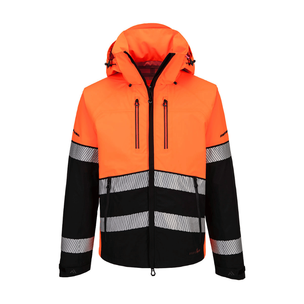 Veste haute visibilité imperméable EV465 Orange/Noir – PORTWEST