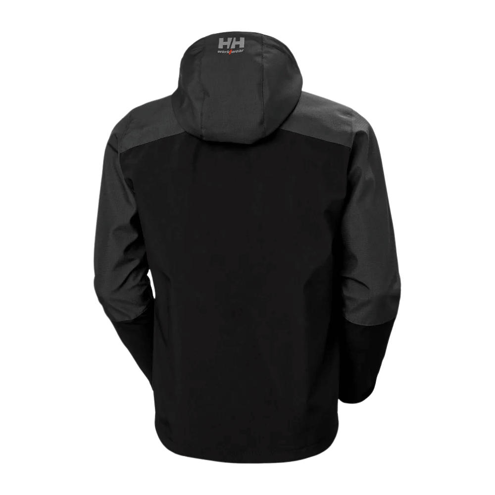 Vue de dos du Veste Softshell Oxford 74290 Noir/Ebony – Helly Hansen